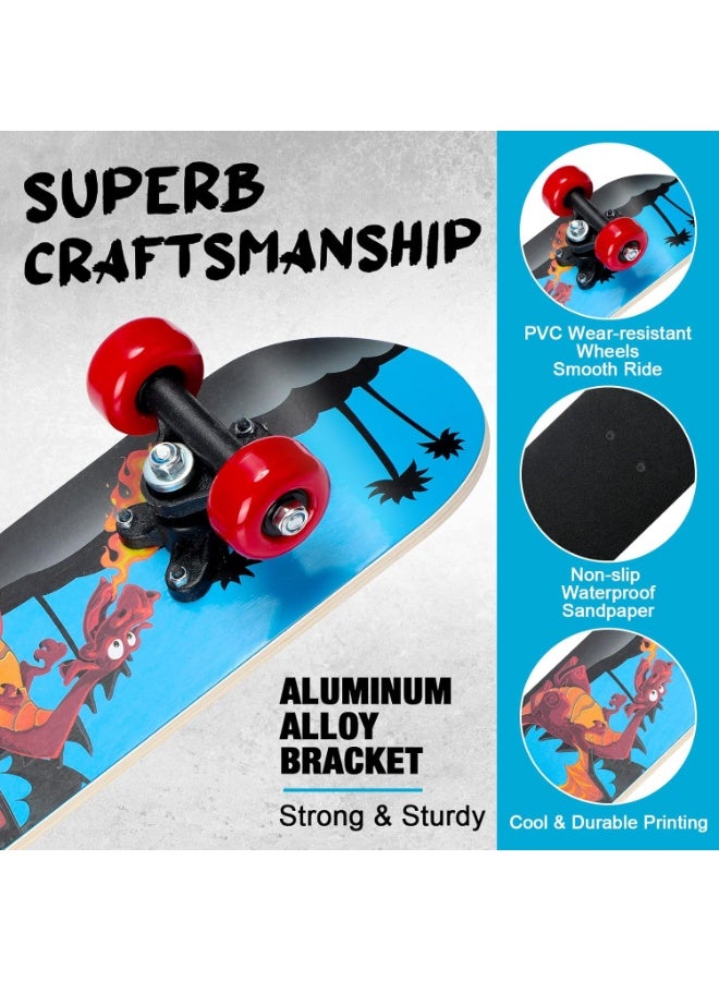 Bukela 7 Pcs Skateboard for Toddlers Beginners Knee Elbow Pads Wrist Guards Gear Set - Image 5